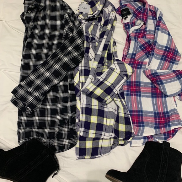 Rails Hunter white, blue & red plaid button-down - Picture 8 of 8